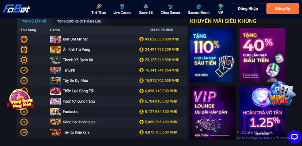 Sòng bạc trực tuyến fly88 ok vip với các trò Baccarat, Roulette